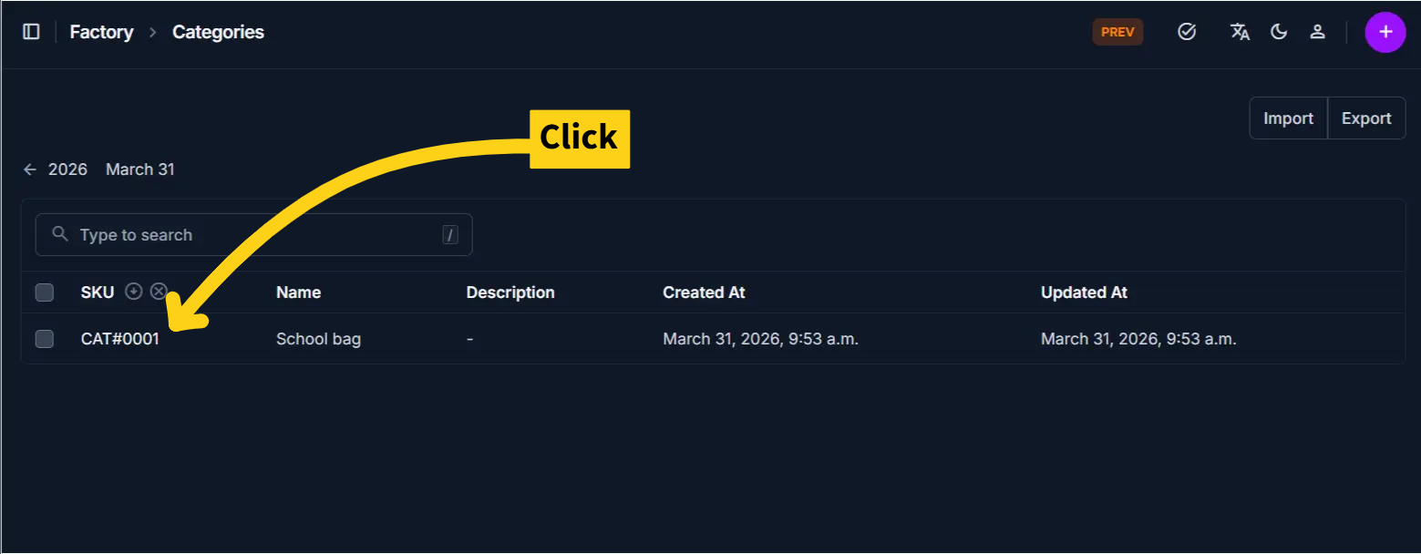 Edit Category Form